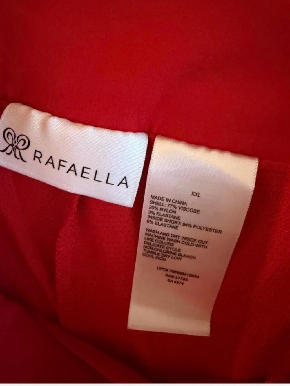 Rafaella red mini skirt with built in shorts